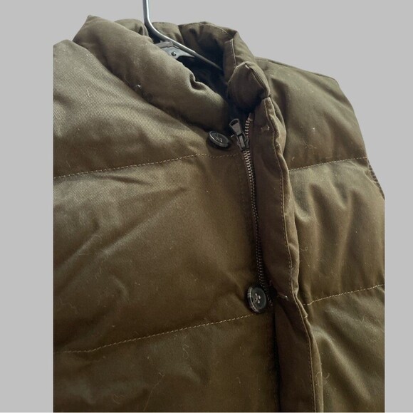 Banana Republic Vest Mens Medium Green Twill Wet Moss Full Zip Button Casual - Picture 5 of 8